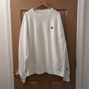 Champion Reverse Weave Boyfriend Pullover - White - Medium